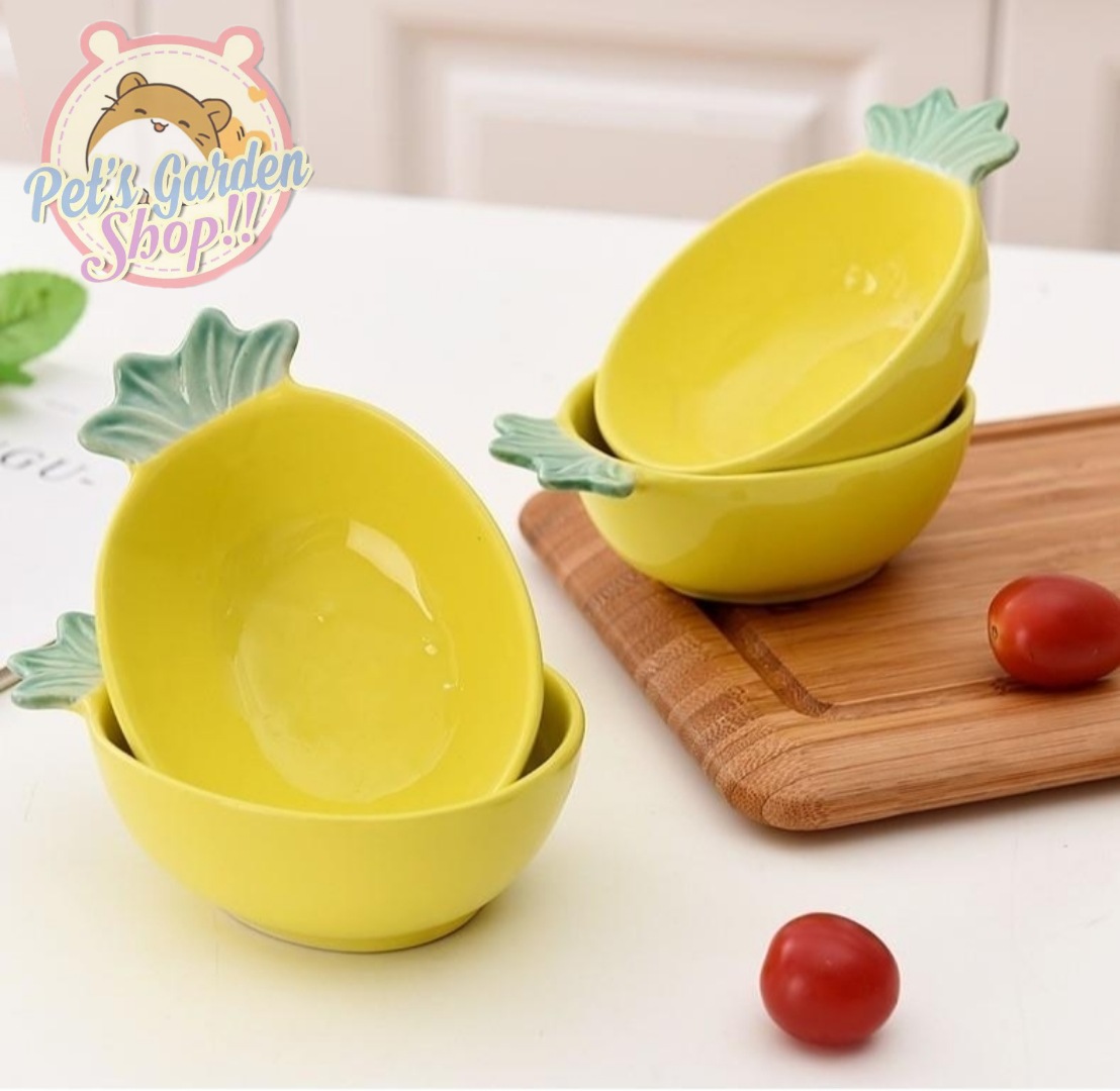 Chén dứa nhỏ bằng sứ cho hamster, pet nhỏ...