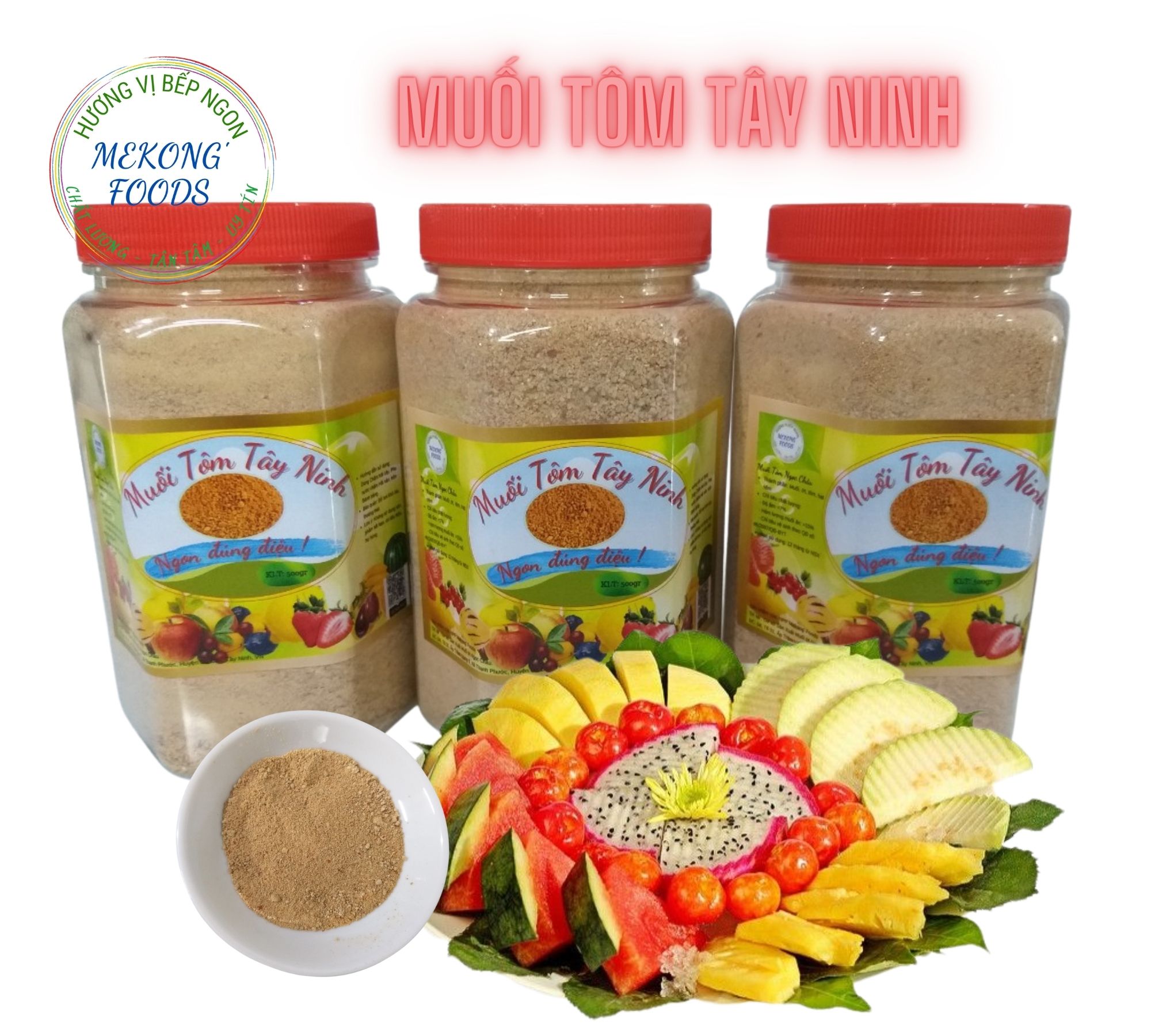 Muối Tôm Tây Ninh hủ 500gr Siêu Ngon