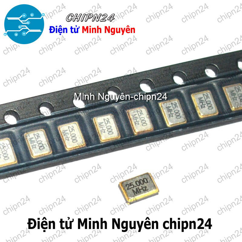 [3 cái] (K355) Thạch anh Dán 3225 (4 chân 3.2x2.5mm) (8M 10M 12M 16M 20M 24M 26M 30M 32M 40M 48M 50M 54M) - [Chọn Loại] - HHH.00349