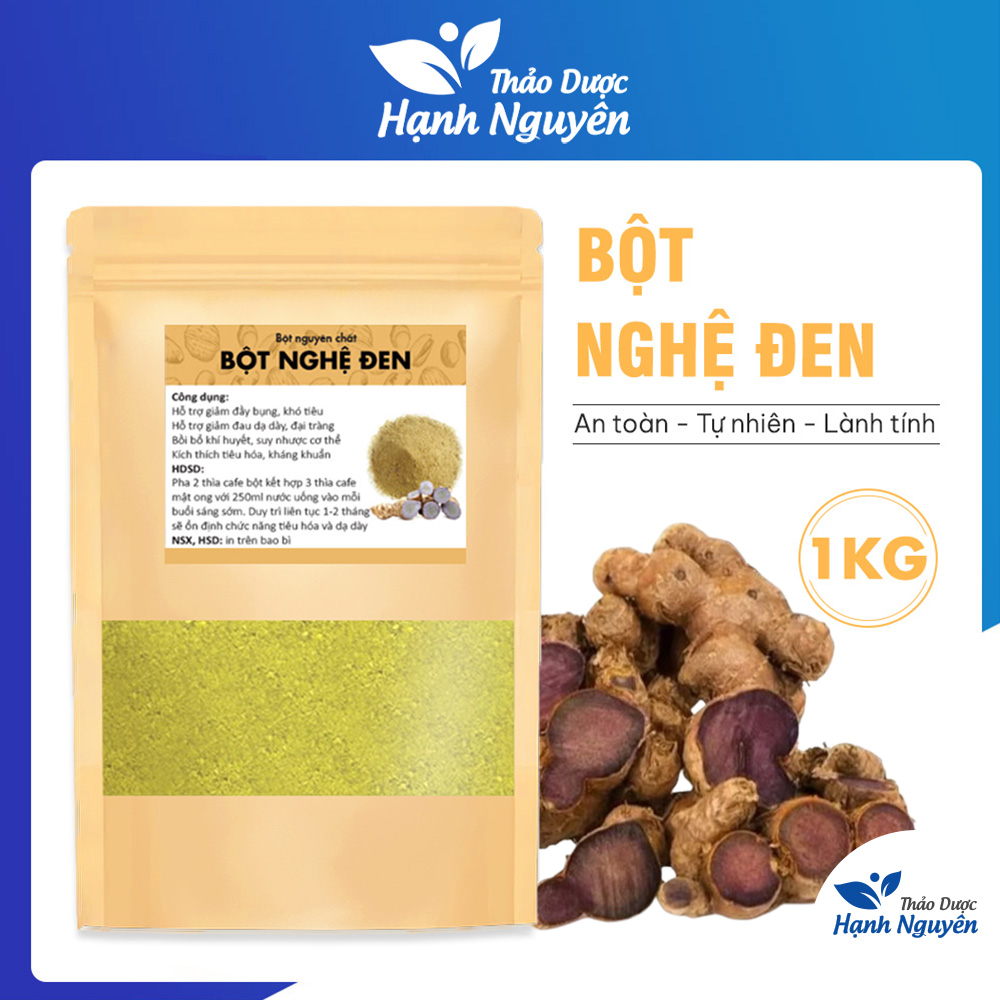 Bột nghệ đen nguyên chất 1kg, hỗ trợ tốt cho tiêu hóa, giảm đau dạ dày, đại tràng, làm đẹp da