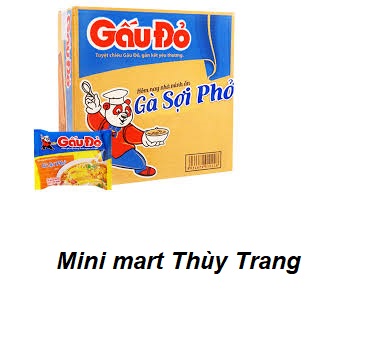 Combo 10 gói mì Gấu Đỏ vị gà sợi phở 63g