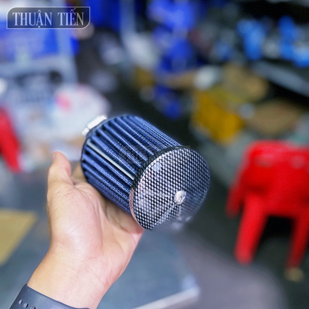 PÔ E TĂNG TỐC BÔNG MAI LƯỚI TRỤ LỚN NẮP SƠN CACBON, CO 51MM, CỔ DÊ INOX 504, NẮP SON CACBON CAO CẤP