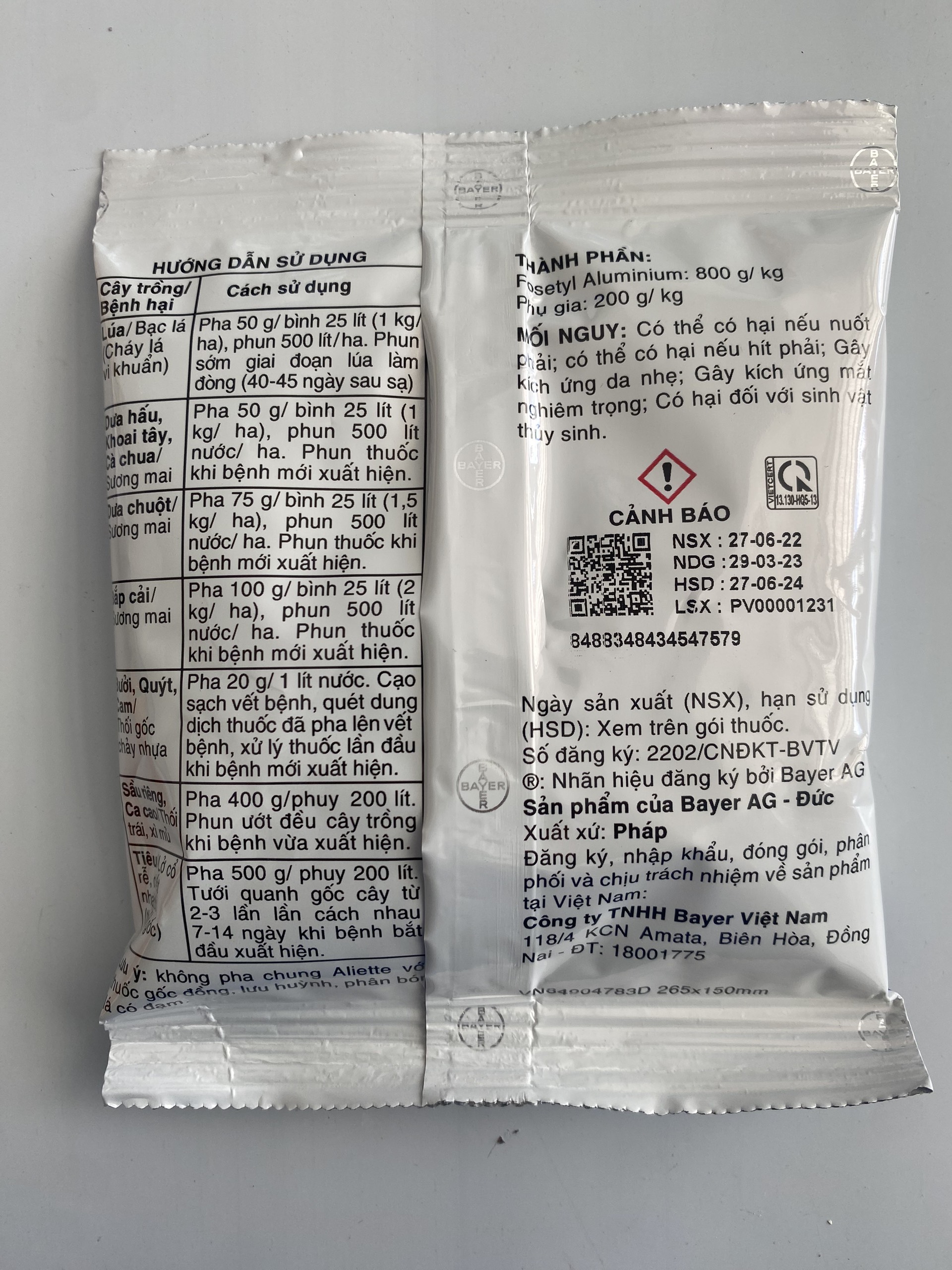 Thuốc Trừ Bệnh Aliette 80WG gói 100g (Bayer)