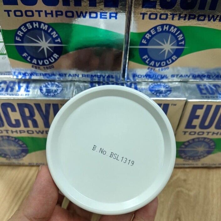 [HCM]Bột trắng răng Eucryl Freshmint Flavour Toothpowder (50g) - Bột đánh răng bạc hà (hàng Anh) -MiniMiu