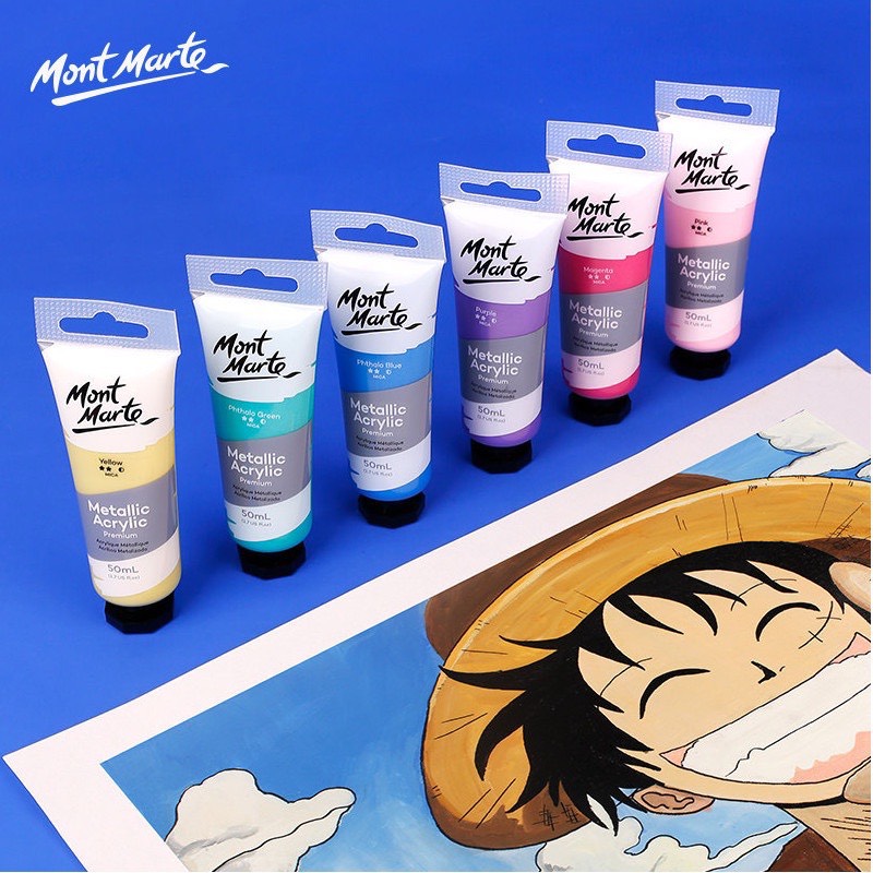 Màu Acrylic Metallic và Fluoro Mont Marte dạng tuýp 50ml