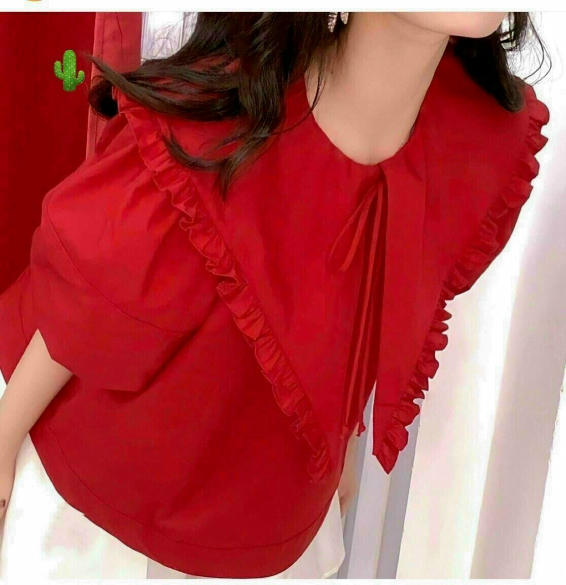 3 Mẫu Áo somi nữ cổ bèo siêu dễ thương