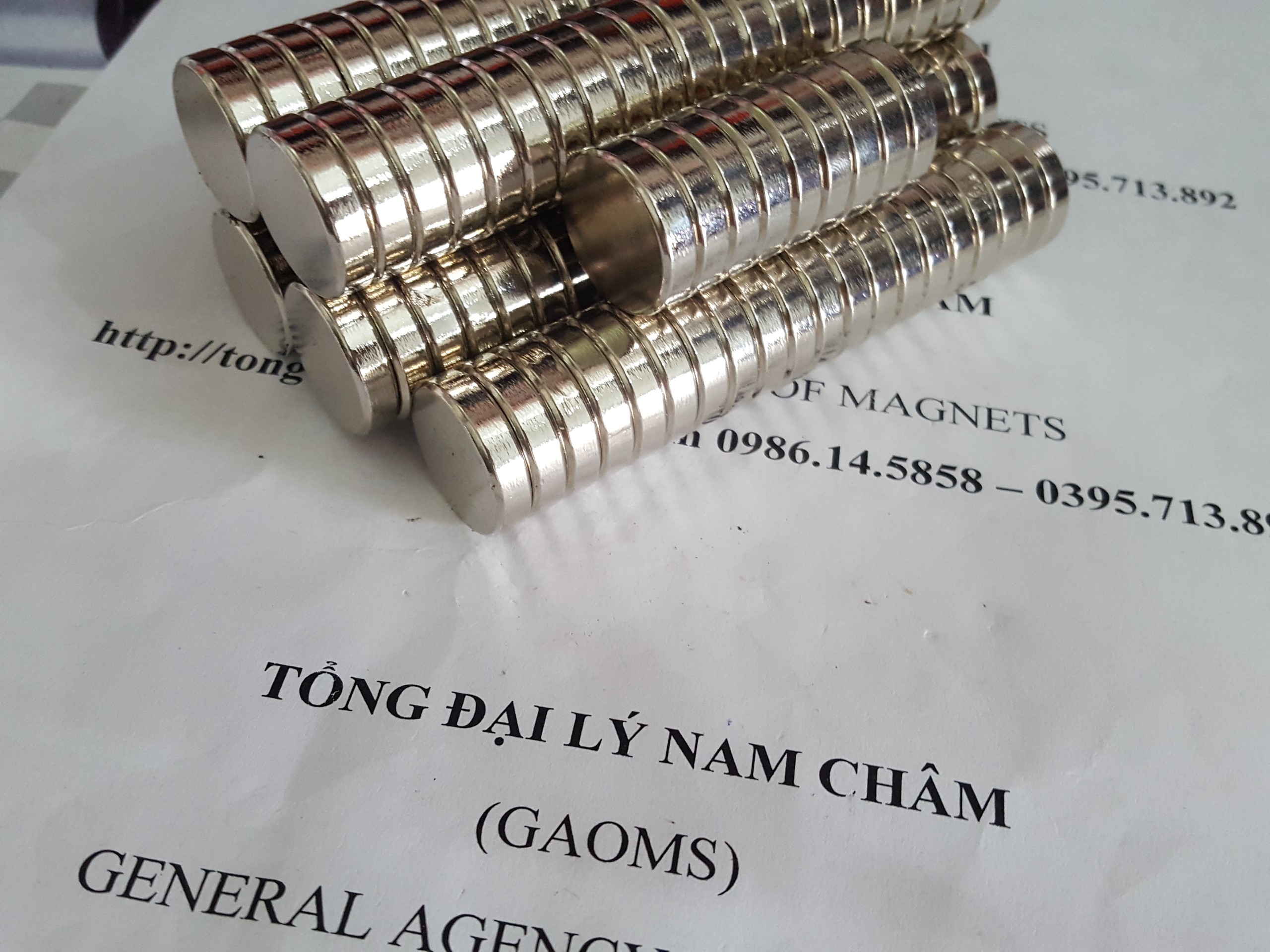 5 viên nam châm đất hiếm 20x5mm