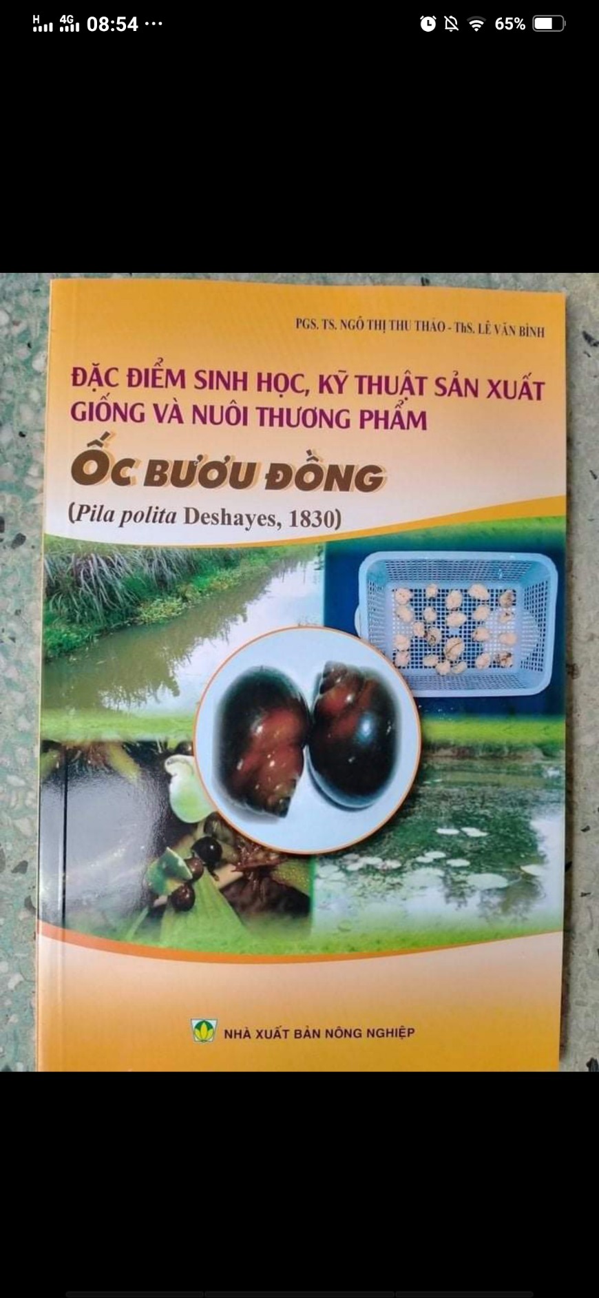 Sách nuôi ốc bươu đen (photo copy trắng đen)