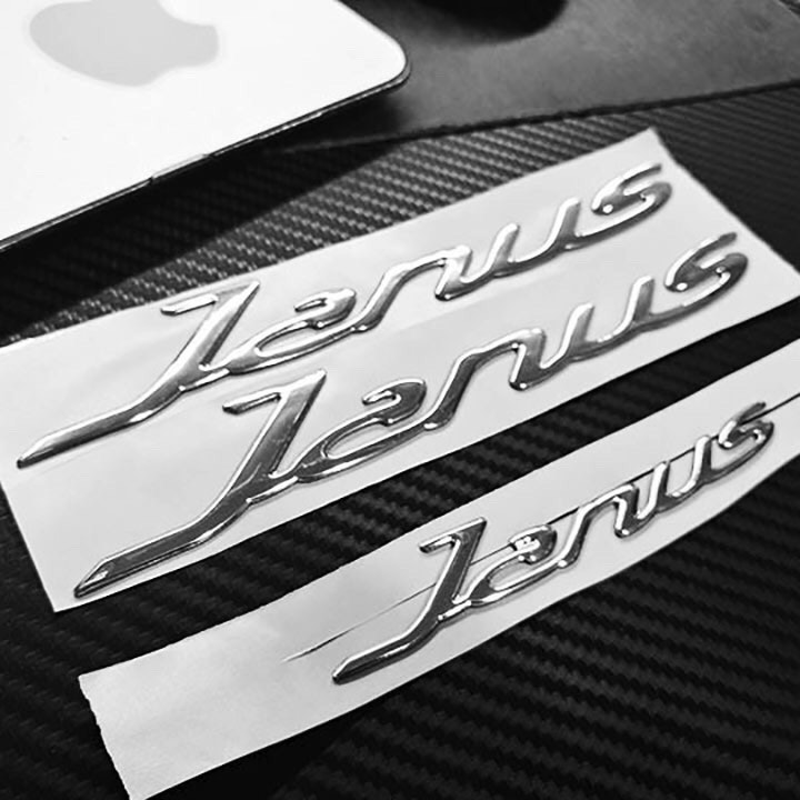 Bộ 3 tem chữ janus 3d dẻo bạc