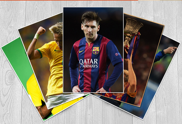 Poster cầu thủ bóng đá Ronaldo Messi Neymar tiện dụng, chất lượng cao - LiDO Sports