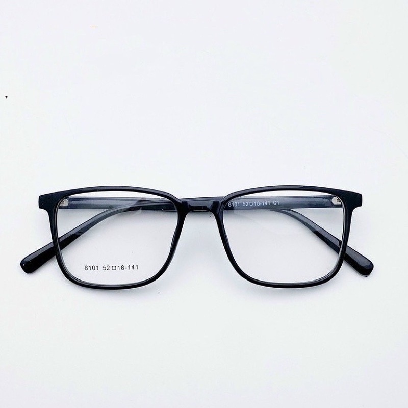 Gọng kính cận, kính giả cận dáng vuông nhựa dẻo thời trang nam nữ 8101 Jolie eyewear