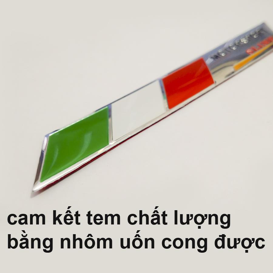 Tem dán xe Nhôm nổi CNC - ITALY S29
