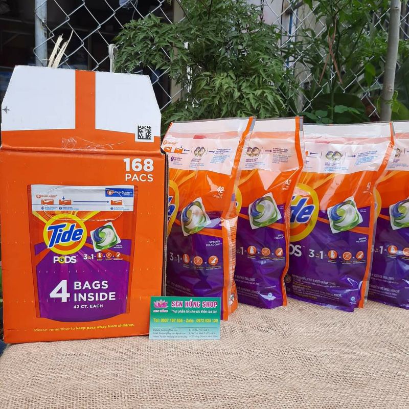 Viên Giặt Tide thùng 168 viên