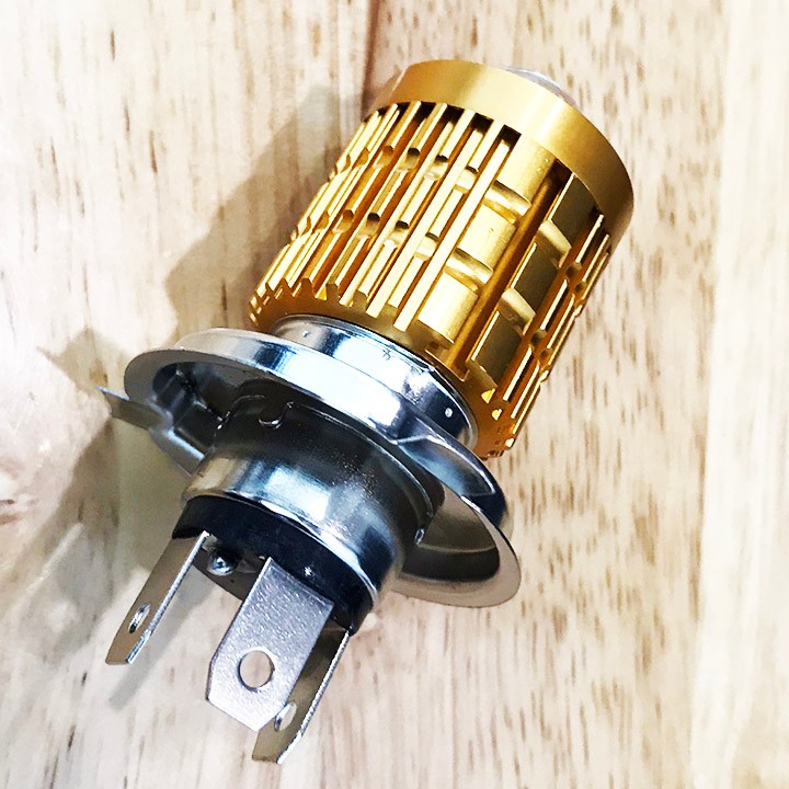 Đèn pha led 2 màu cos vàng pha trắng chân H4 và M5, Đèn pha led xe máy,Đèn pha led