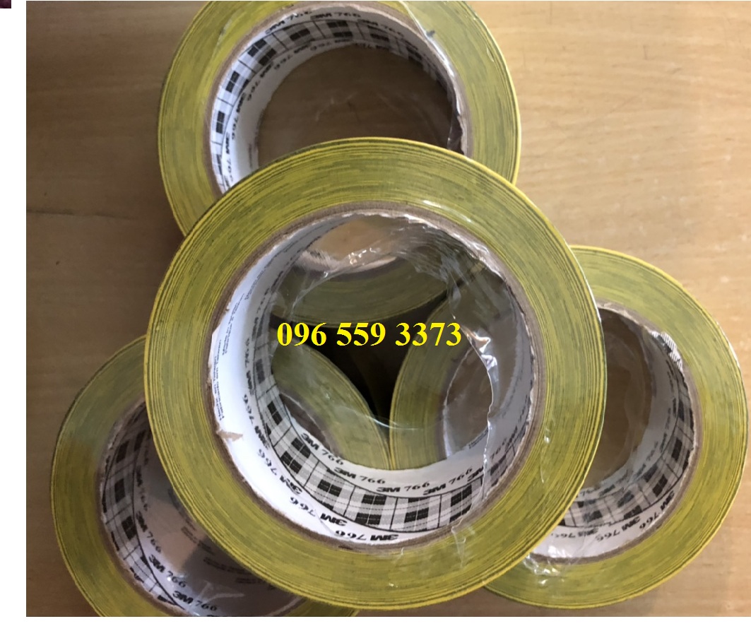 BĂNG KEO DÁN NỀN SỌC VÀNG ĐEN 3M 766 (dài 33m)