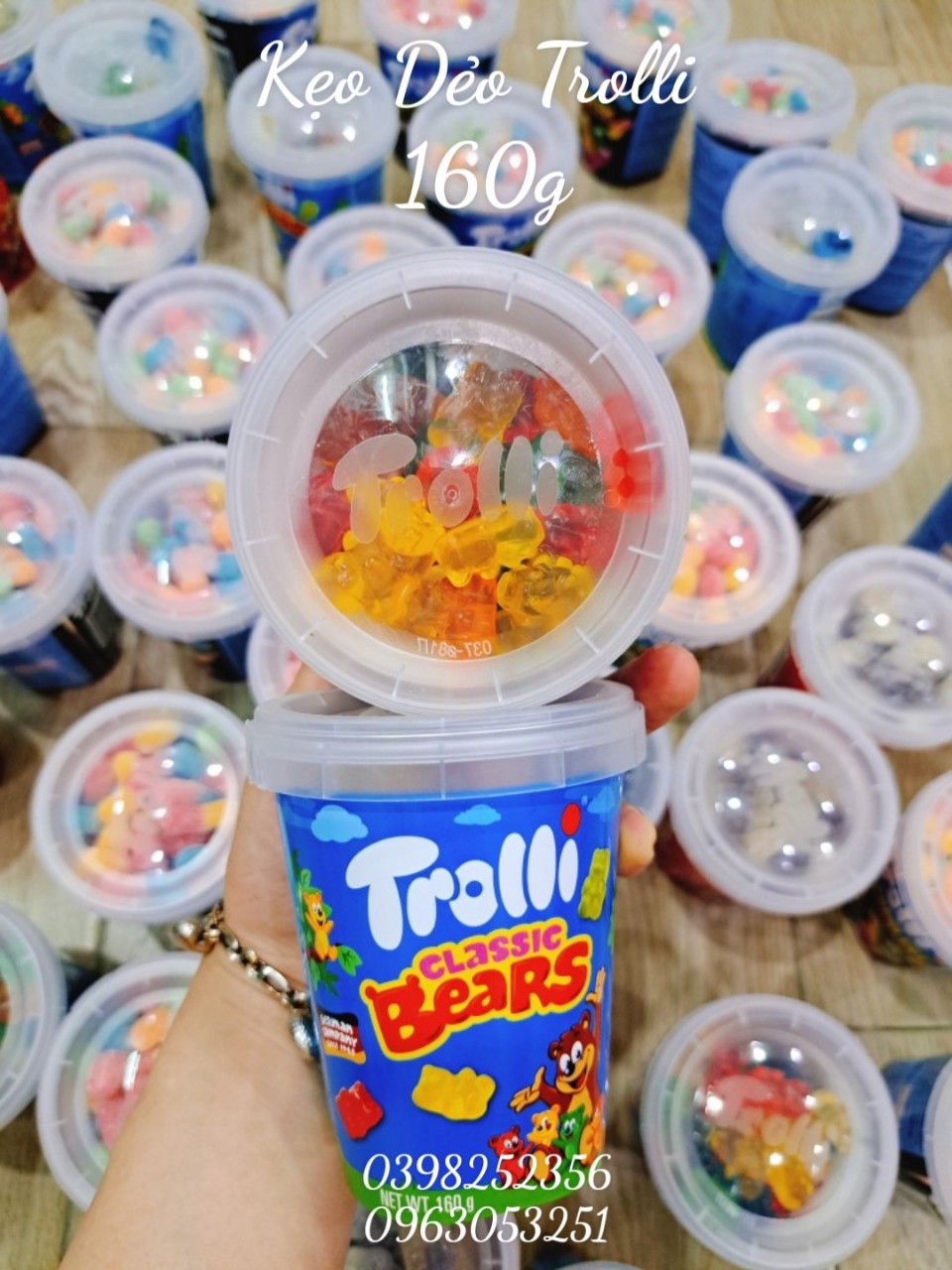 KẸO DẺO SÂU TROLLI - HŨ 160g ( Classic bears)