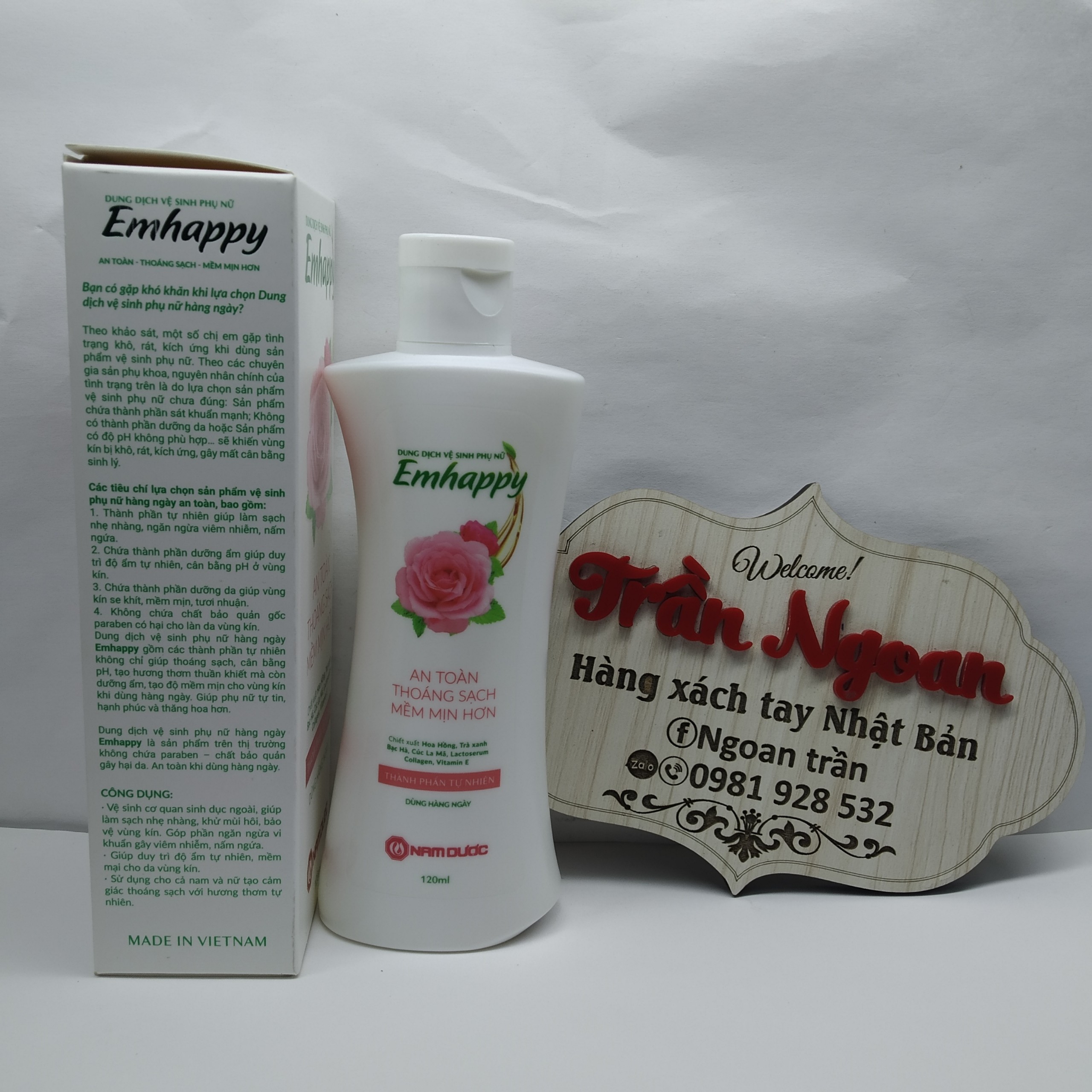 Dung Dịch Vệ Sinh Phụ Nữ Emhappy - Chai 120ml