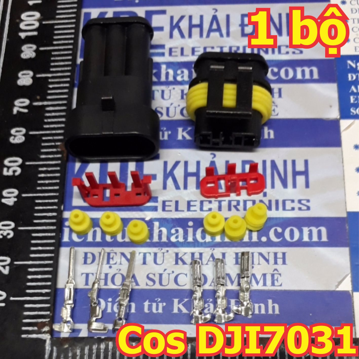 BỘ RỜI ĐẦU NHỰA ĐỰC CÁI, LÕI SẮT ĐỰC CÁI ĐẦU NỐI, HEADER DJ7031 3P JACK CHỐNG NƯỚC kde5103