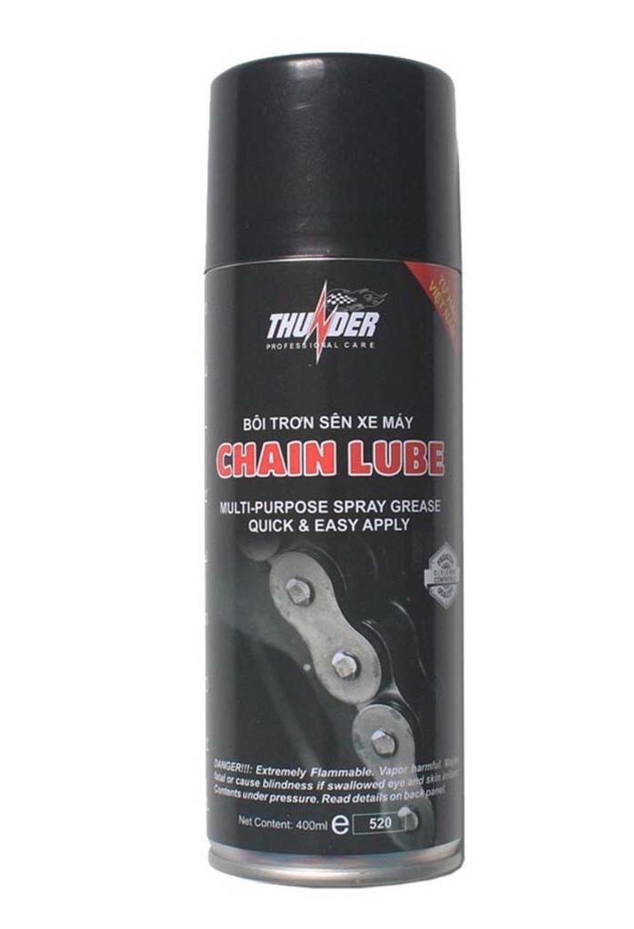 Chai xịt bôi trơn bảo dưỡng sên/xích xe máy thunder chain lube 400ml