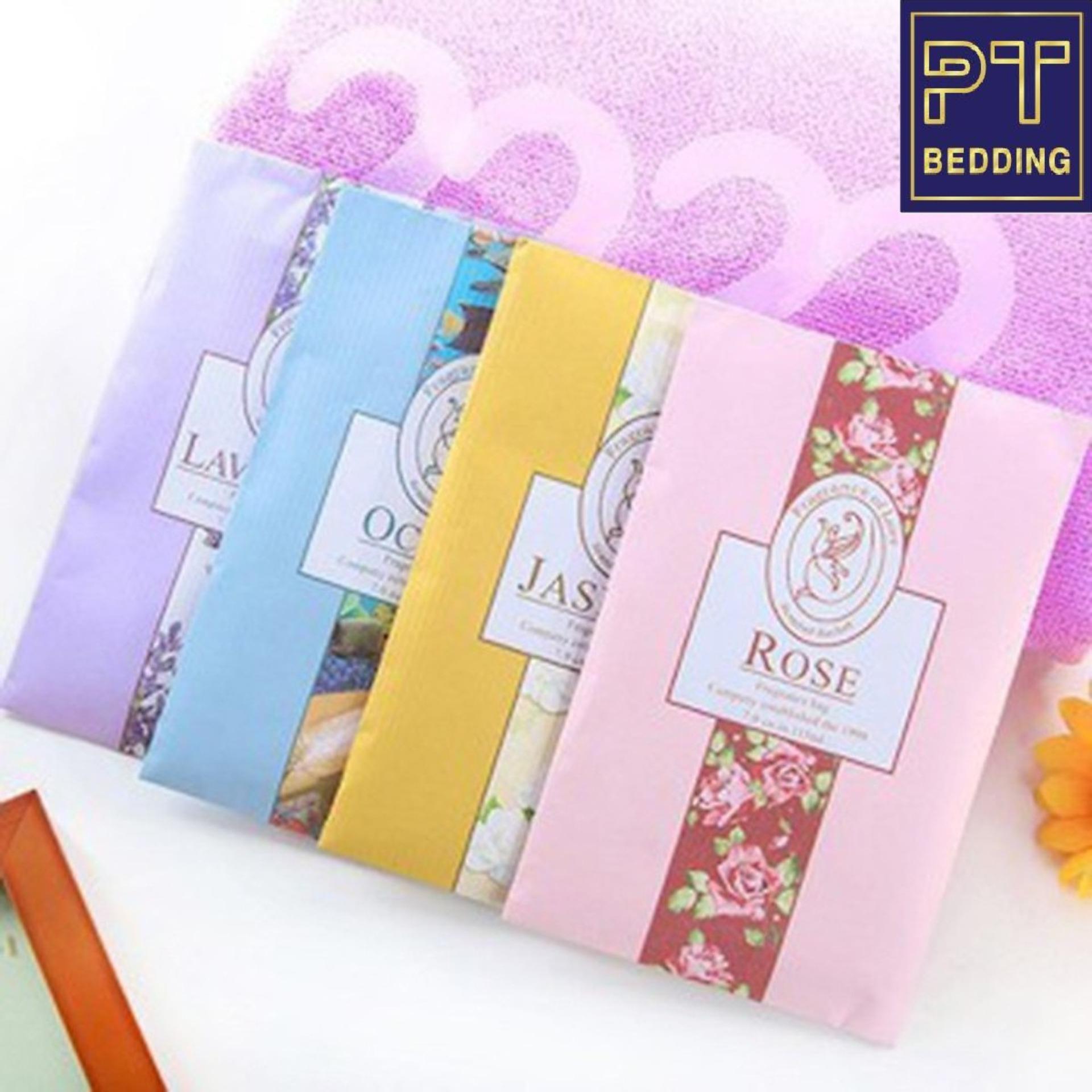 Combo 5 Túi Thơm Treo Tủ Đồ , Phòng ngủ , Xe Hơi ( 5 Hương Lavender, Lily, Ocean, Jasmine , Rose )
