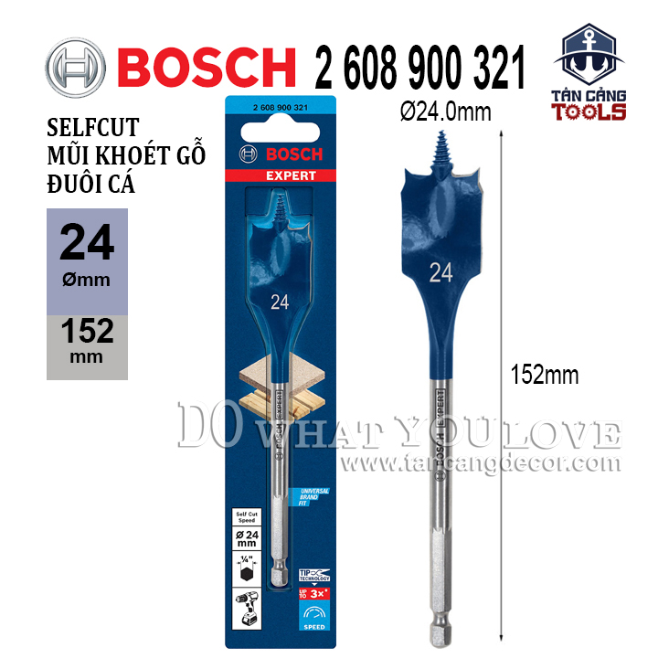 Mũi khoét đuôi cá bosch selfcut