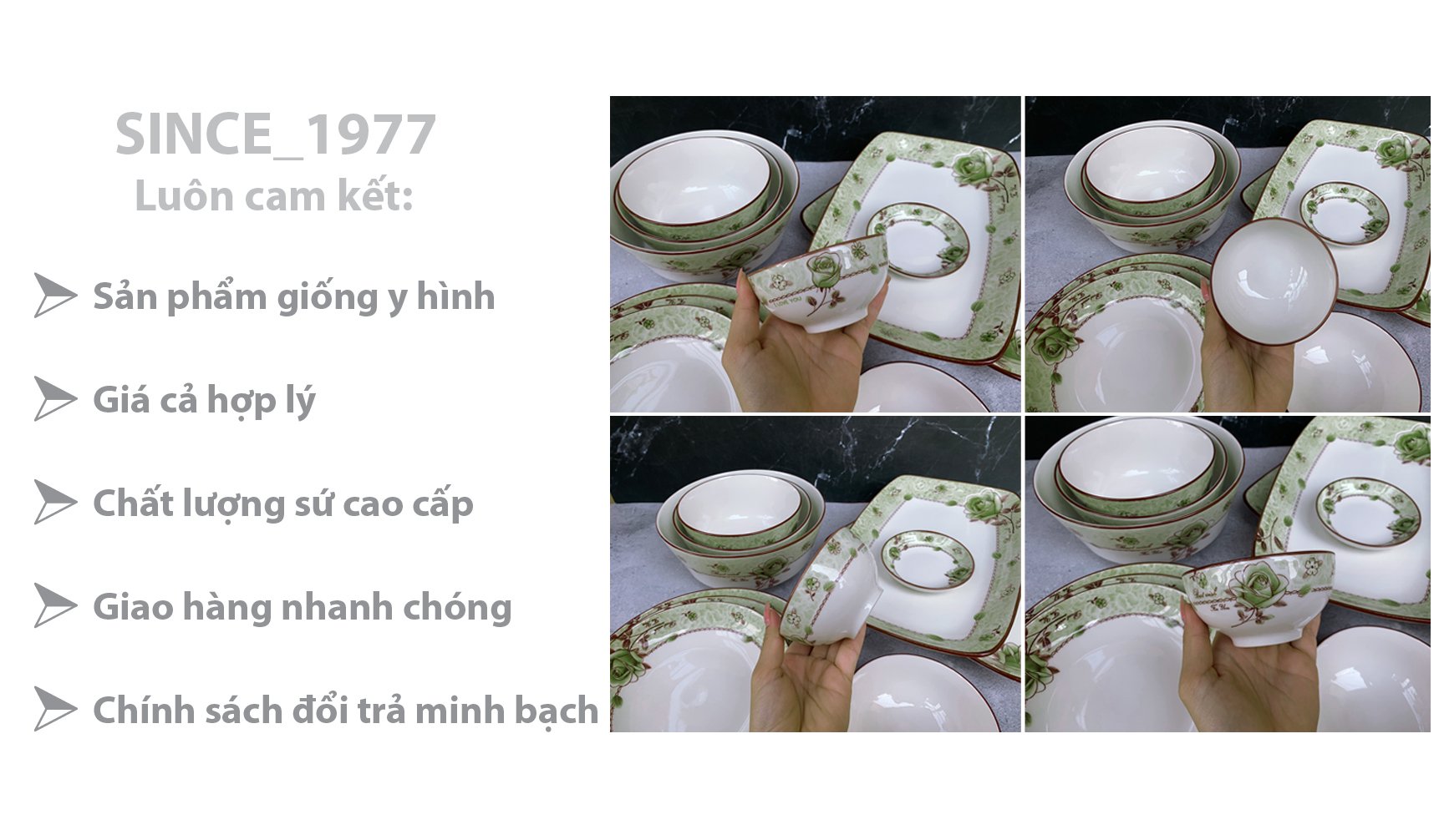 CHÉN MẮM 4D110 SỨ BÁT BẢO CAO CẤP, sINCE_1977