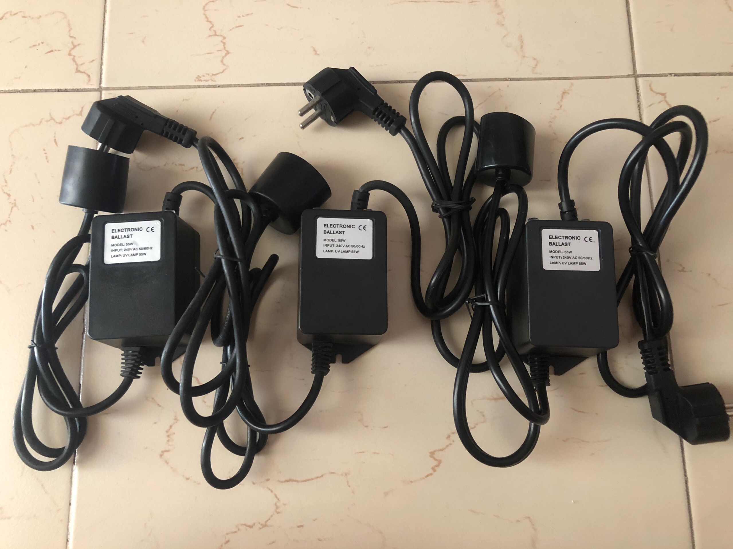 Combo 03 adaptor | ballast | biến áp chuyển nguồn đèn cực tím uv - 4 chấu 55w