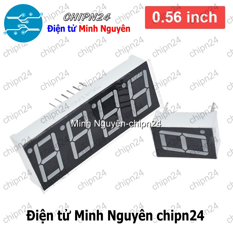 Led 7 Đoạn 0.56 inch Sáng Đỏ (1/2/3/4 Số Âm/Dương chung)- [Chọn Loại] - HHH.00198