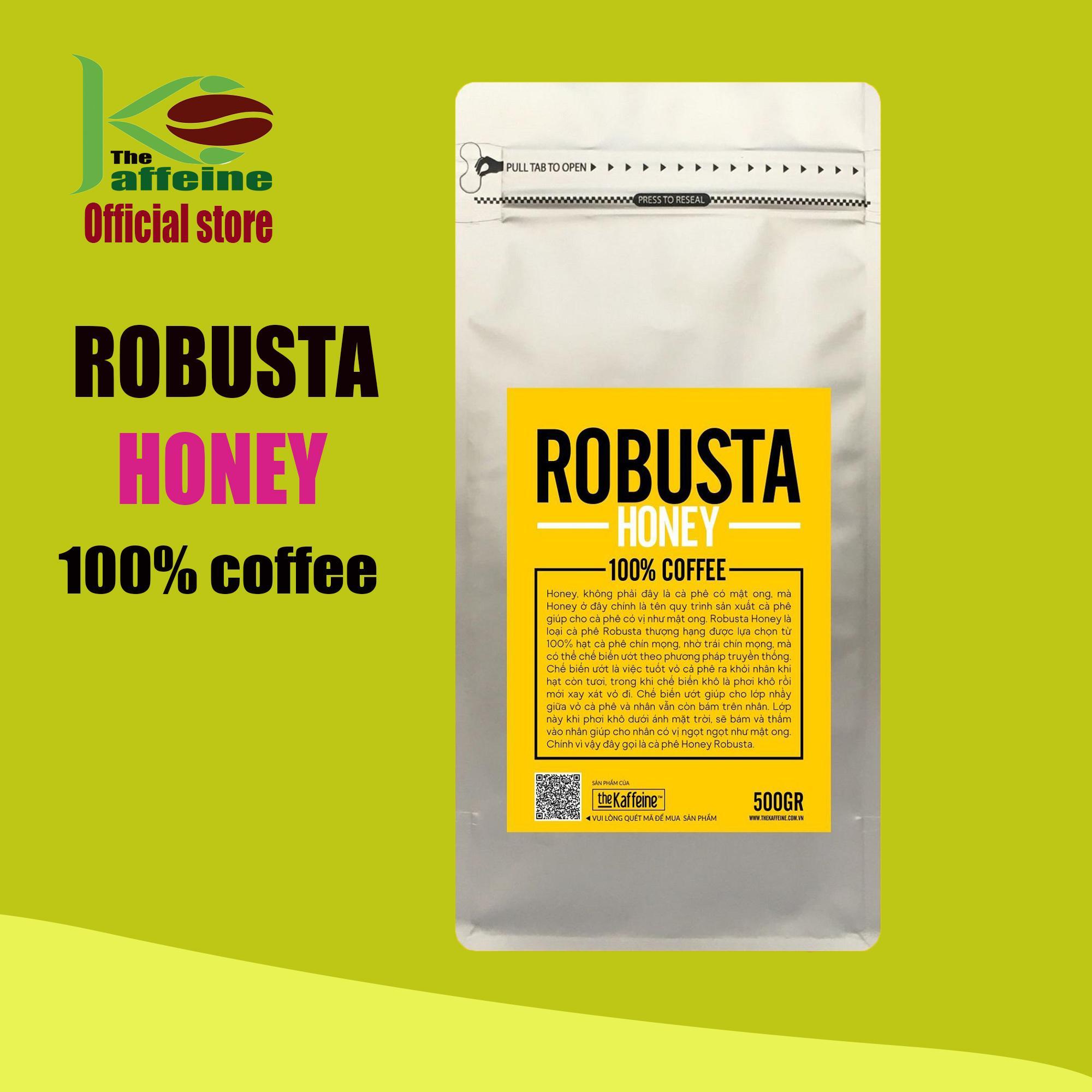 Cà phê Robusta Rang Xay Nguyên Chất 500g - The Kaffeine Coffee