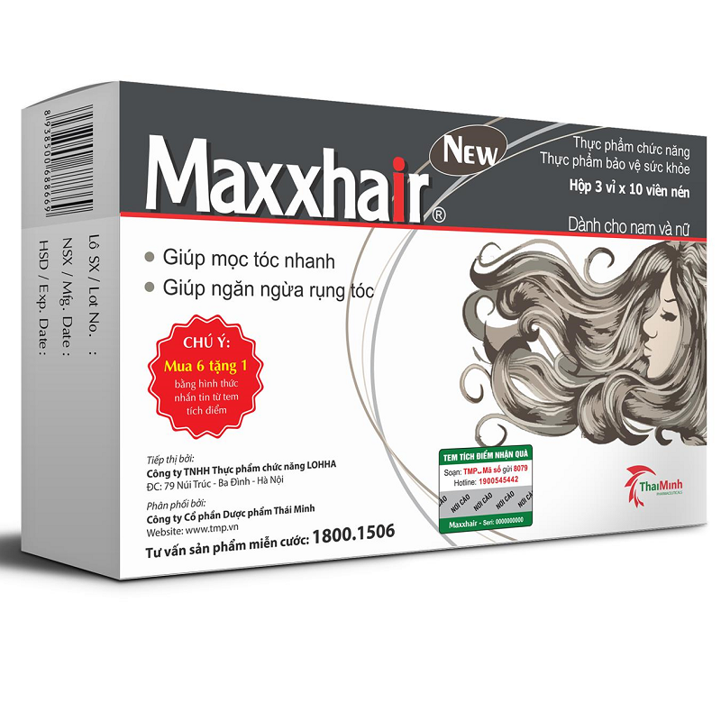 Maxxhair viên mọc tóc Maxhair