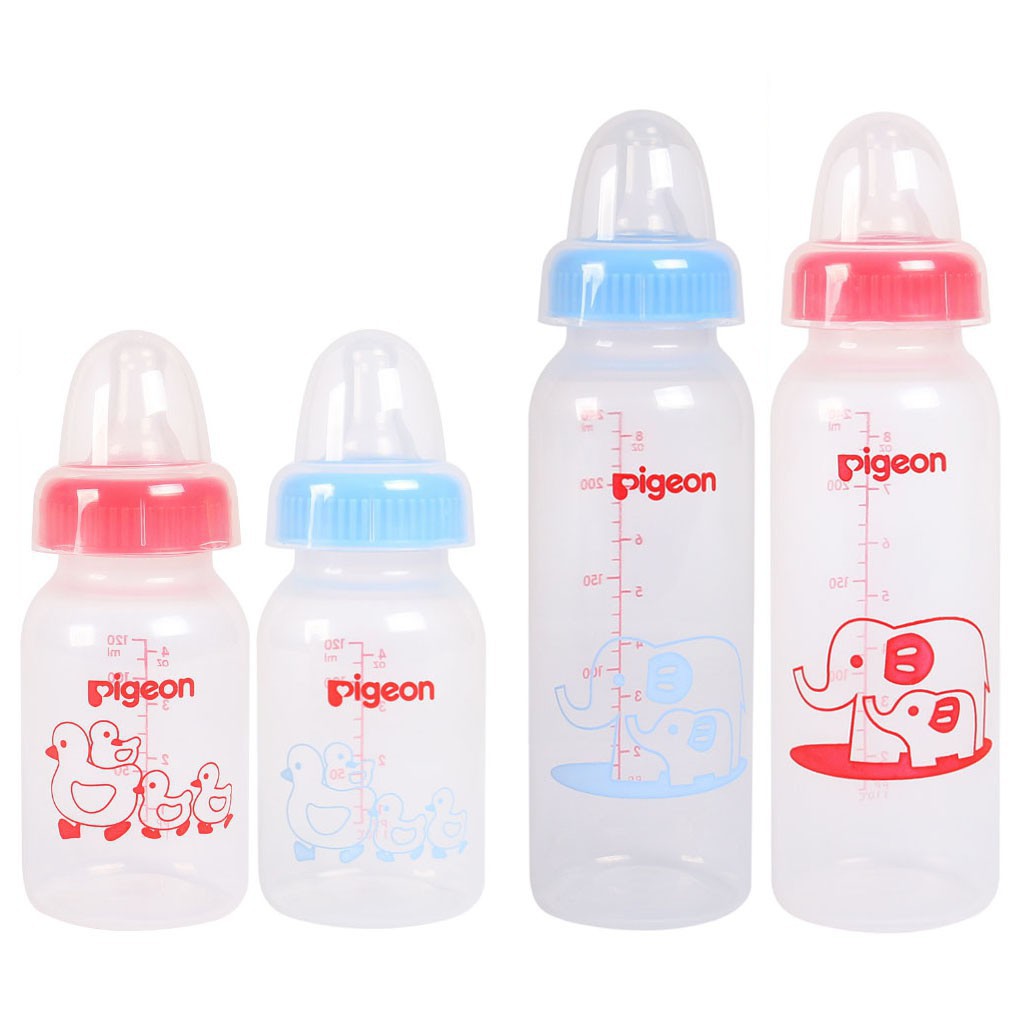[Nhập RS0822 giảm 30k cho đơn 99k]COMBO 3 Bình Sữa Pigeon 240ml - Bình Sữa PP Tiêu Chuẩn ( BPA Free)