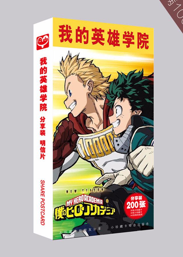Postcard hero academy hộp ảnh bộ ảnh có ảnh dán sticker lomo bưu thiếp ảnh truyện tranh anime