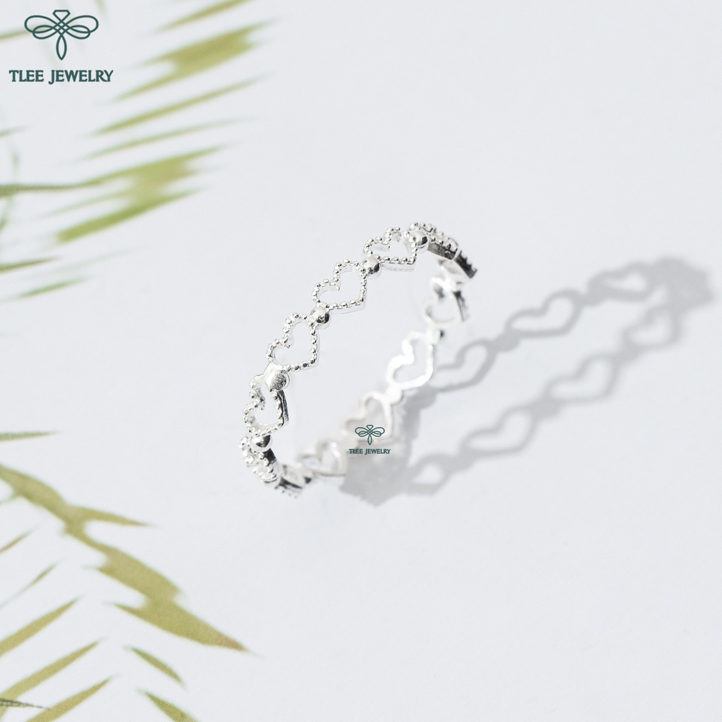 Nhẫn bạc nữ TLEE tim Empty heart mini TleeJewelry A0240