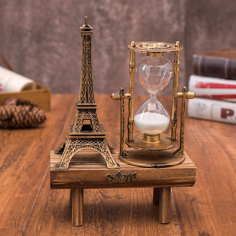 Đồng hồ cát kèm tháp Eiffel trang trí bàn cực đẹp - Quà tặng đồng hồ cát độc đáo ý nghĩa