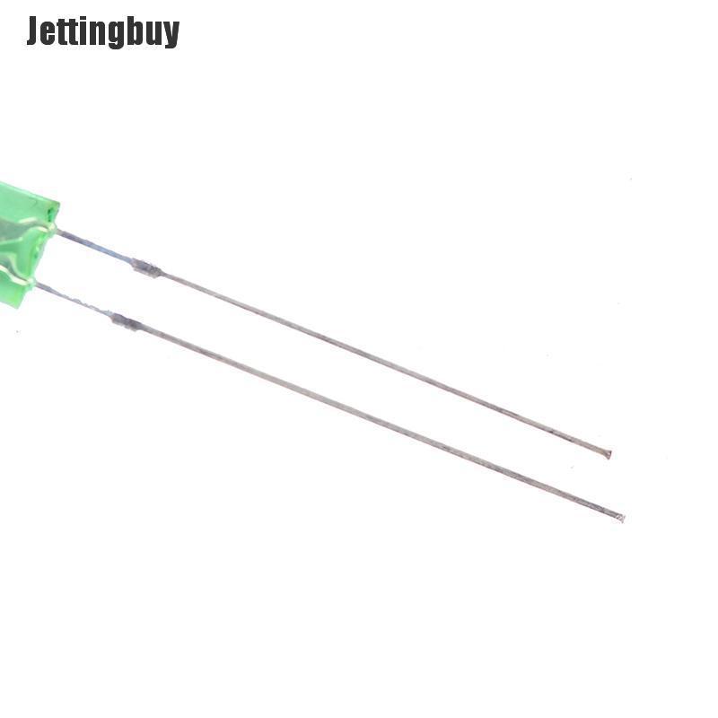 Jettingbuy 100pcs Rectangular Square LED Emitting Diodes Light Bulbs Yellow/Red/Blue/Green
