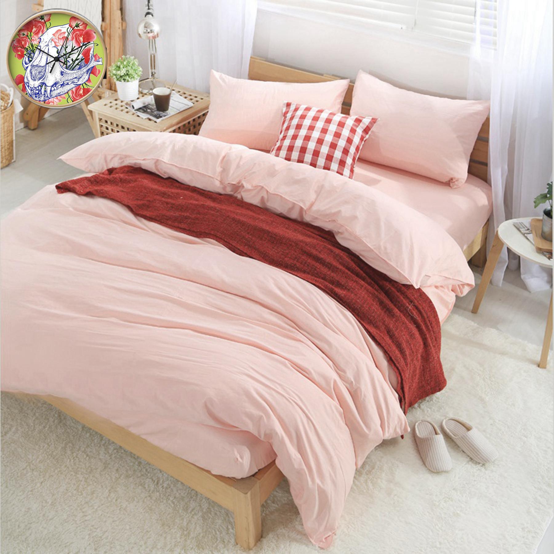 Bộ drap và mền cotton Yoona Korea (PINK LOLLILOP)