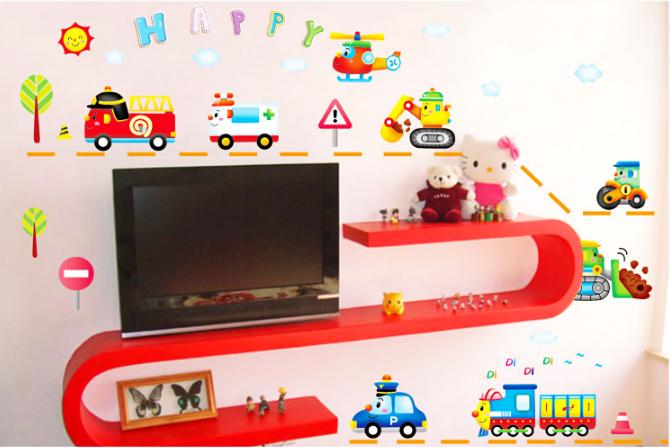 Decal trang trí Xe Happy