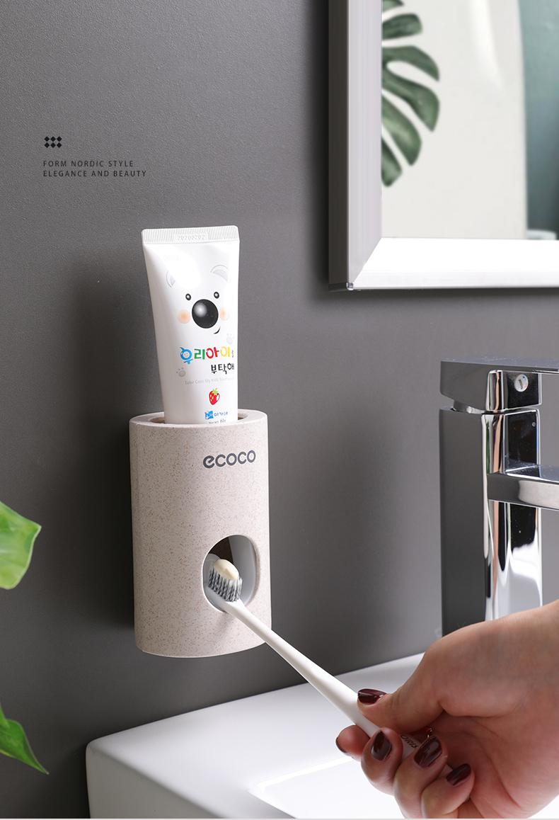 Nhả kem đánh răng tự động ECOCO lúa mạch an toàn sức khoẻ