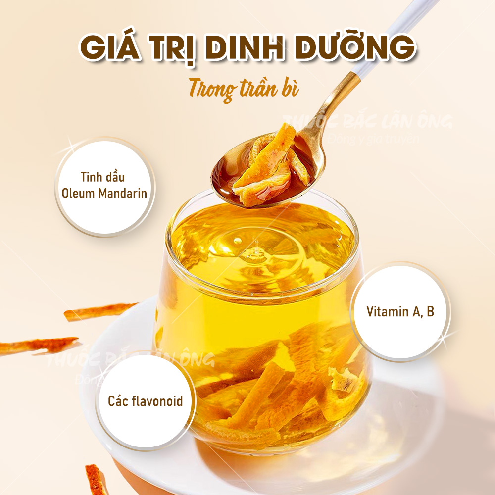 Trần bì 1kg, vỏ quýt, cam sấy khô, thơm, sạch - Lãn Ông