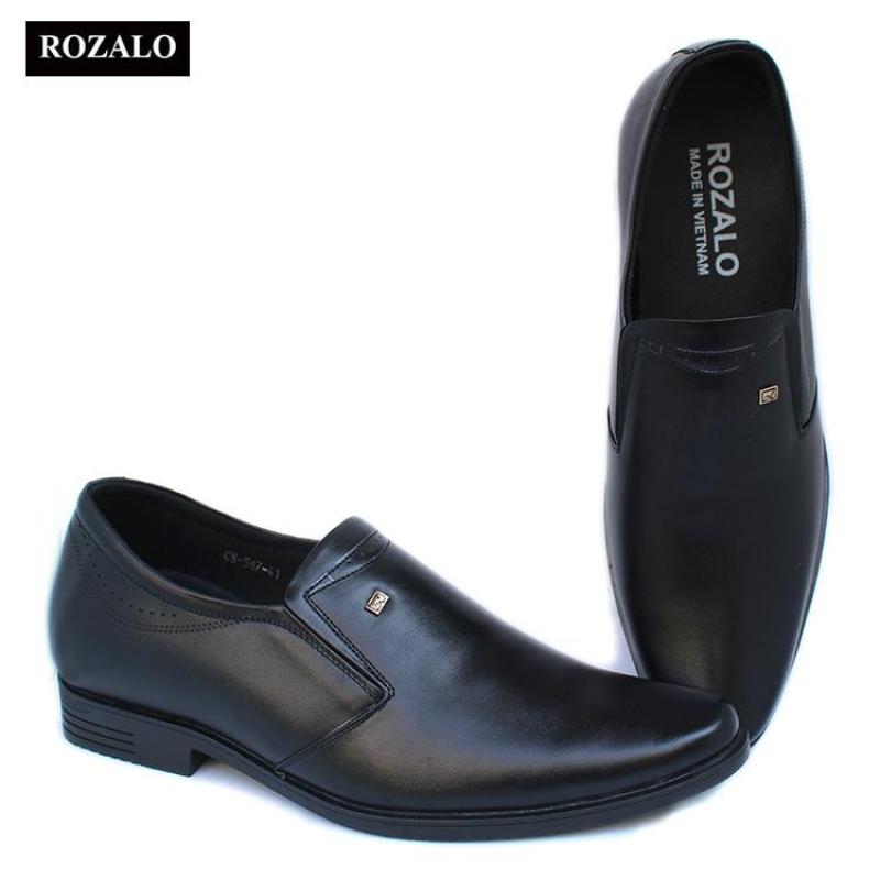 Giày tây nam tăng chiều cao 7cm da cao cấp Rozalo R85567