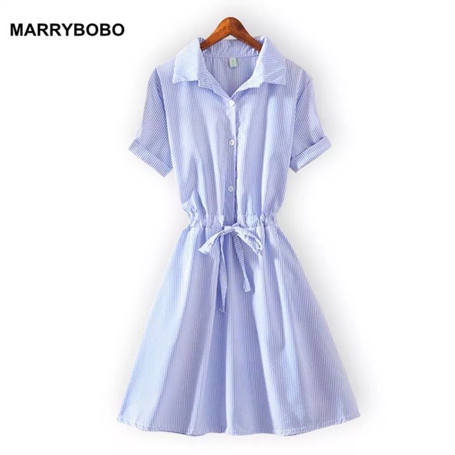 [HCM]Đầm xòe cổ sơ mi siêu xinh
