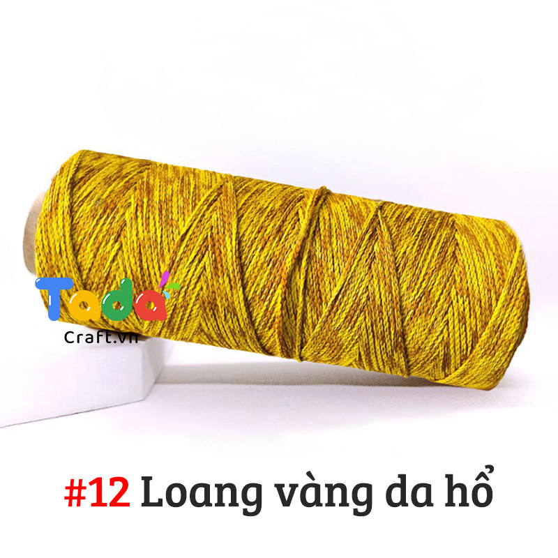Sợi dệt loang 2mm lõi giấy 125g Craft Yarn