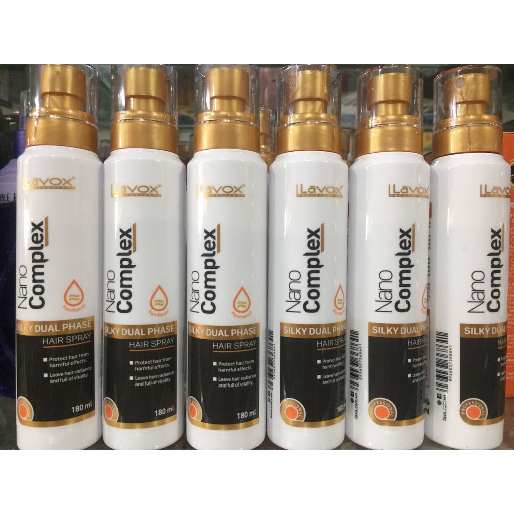 Xịt dưỡng nước dưỡng tóc lavox nano complex 180ml -dưỡng siêu mềm mượt phủ bóng và phục hồi hư tổn mùi thơm ngọt ngào