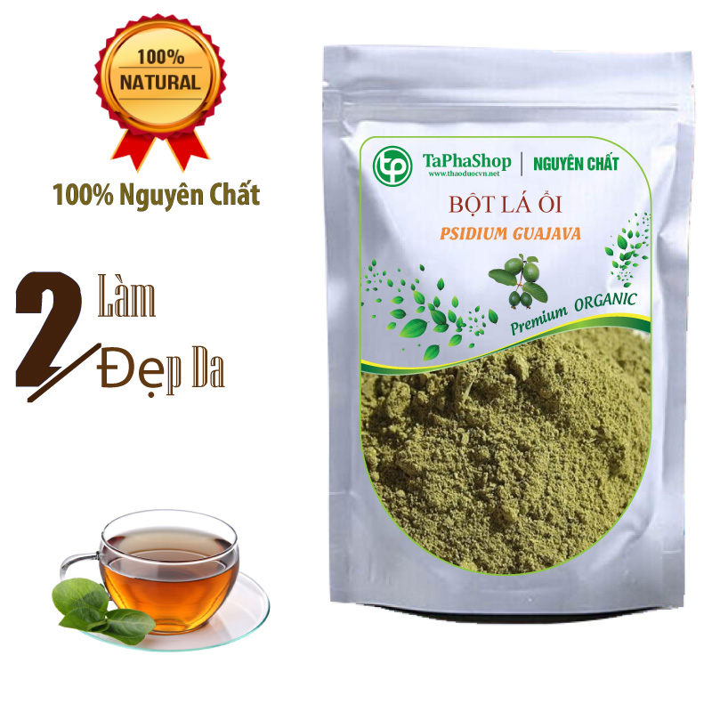 [Hàng công ty chất lượng cao] Bột lá ổi nguyên chất 500g - tấn phát - Chuyên dùng để pha trà