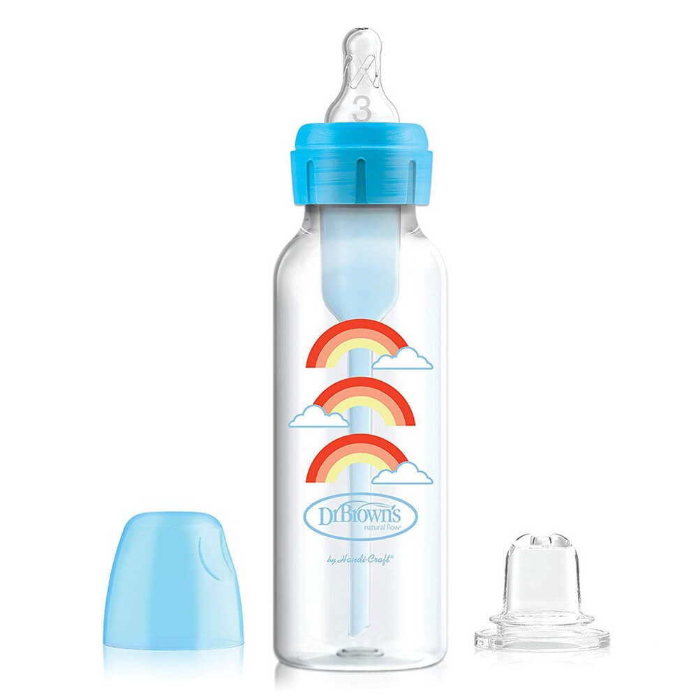 Bình sữa Dr Brown chuyển đổi nhựa PP (250ml, Xanh dương)