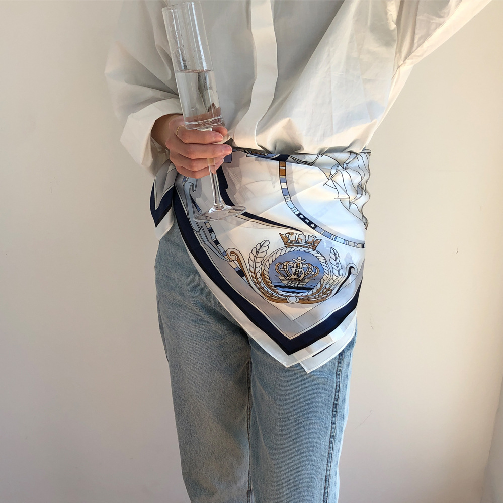Shawl collar female silk scarf silk square 70 cm