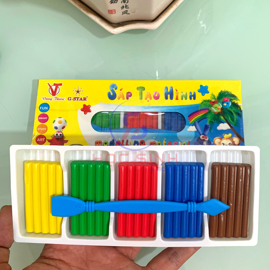 Hộp 5 Màu Đất Nặn Thái Lan Dạng Sáp Tạo Hình Hiệu G-Star TL05 - Không Chứa Hóa Chất Độc Hại - Đồ Chơi