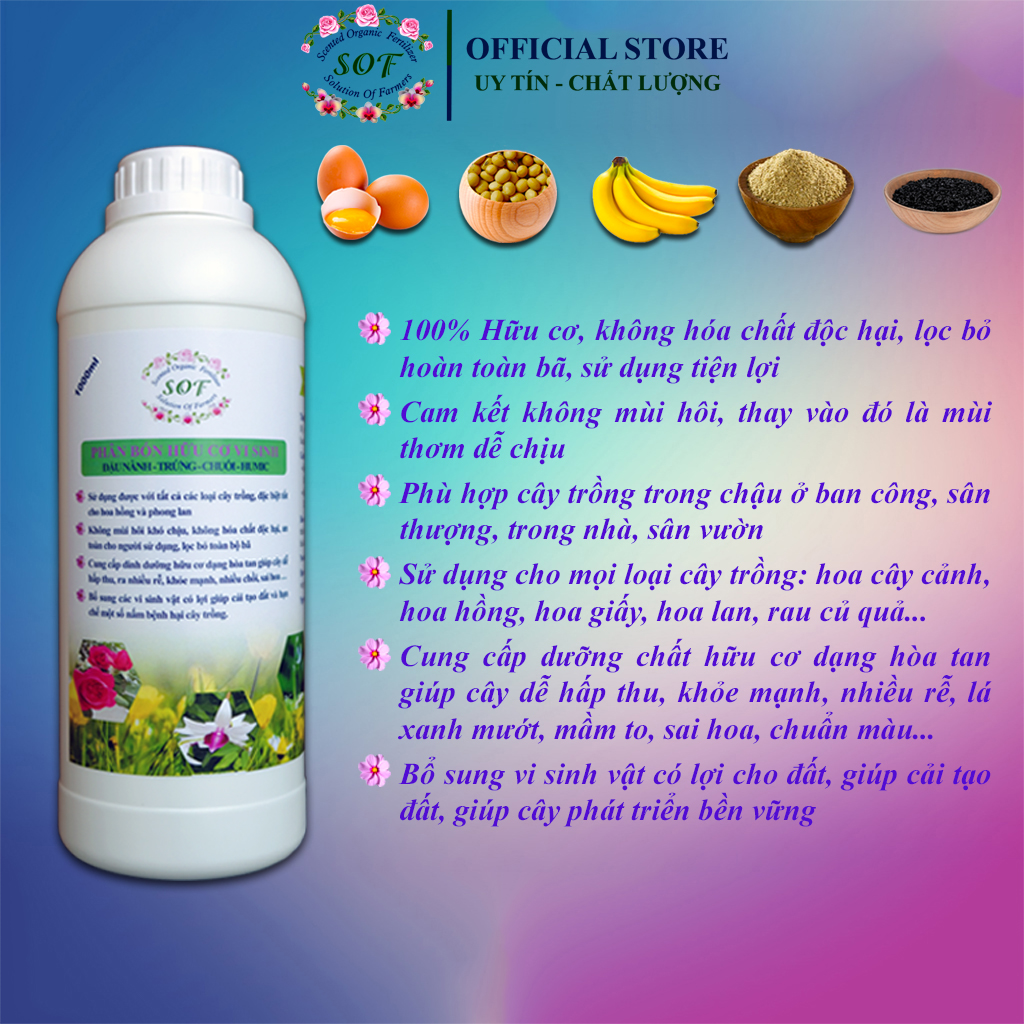 Combo bộ phân bón hoa hồng SOF