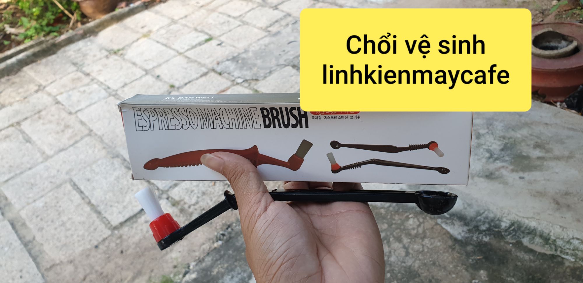 Cọ vệ sinh máy pha cà phê