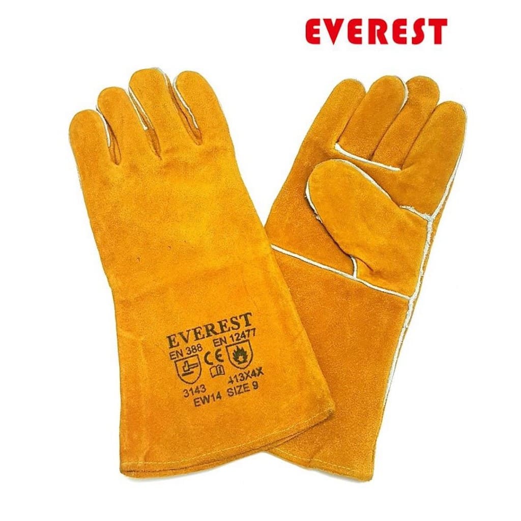Găng tay chịu nhiệt Everest EW14 dùng cho thợ hàn, chống cháy tia lửa, dùng hàn que, cơ khí đa năng Bao tay - Thinksafe